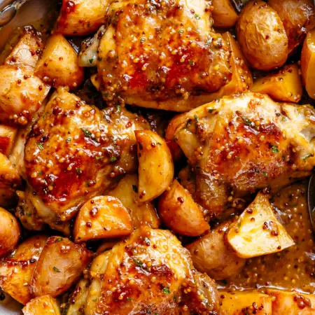 Honey Mustard Chicken with Roasted Potatoes