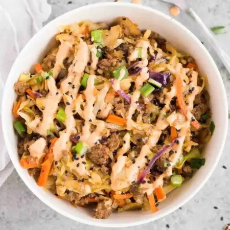 Egg Roll Bowl with Bang Bang Sauce