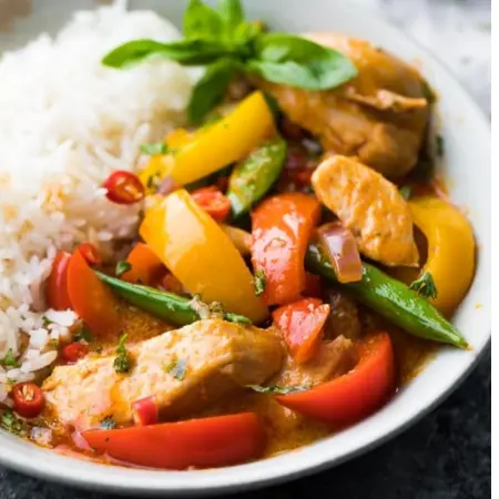 Thai Chicken Curry Stirfry with Rice