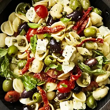 “Best of the Olive Bar” Pasta Salad